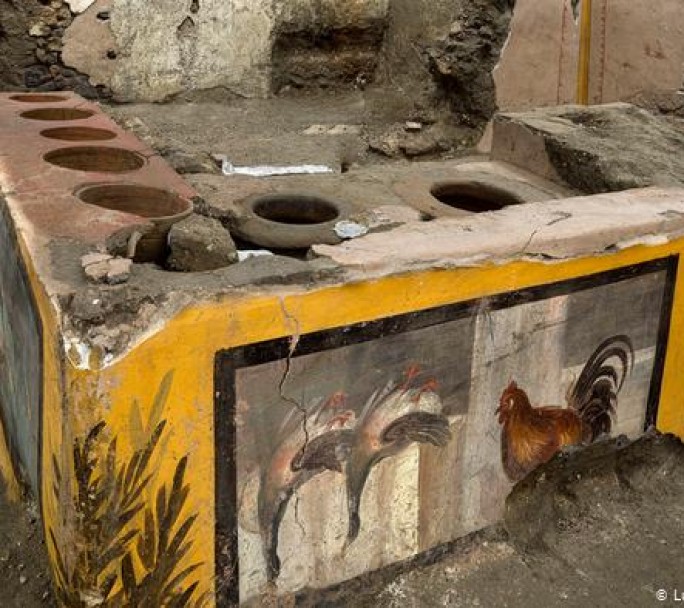 Descubren un antiguo puesto de "comida rápida" en Pompeya